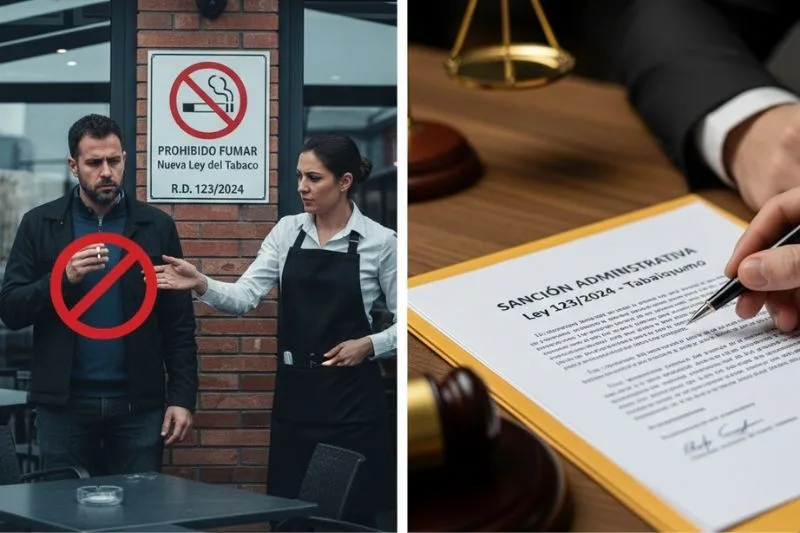 Nueva Ley del Tabaco: sanciones administrativas y prohibición de fumar en espacios restringidos.