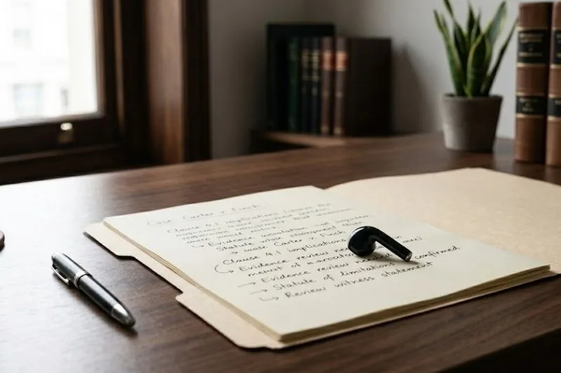 Auricular sobre un expediente relacionado con una grabación como prueba en juicio penal