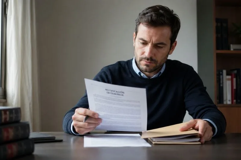 una denuncia genera antecedentes documento oficial - Inicio Persona revisando documentos oficiales sobre si una denuncia genera antecedentes