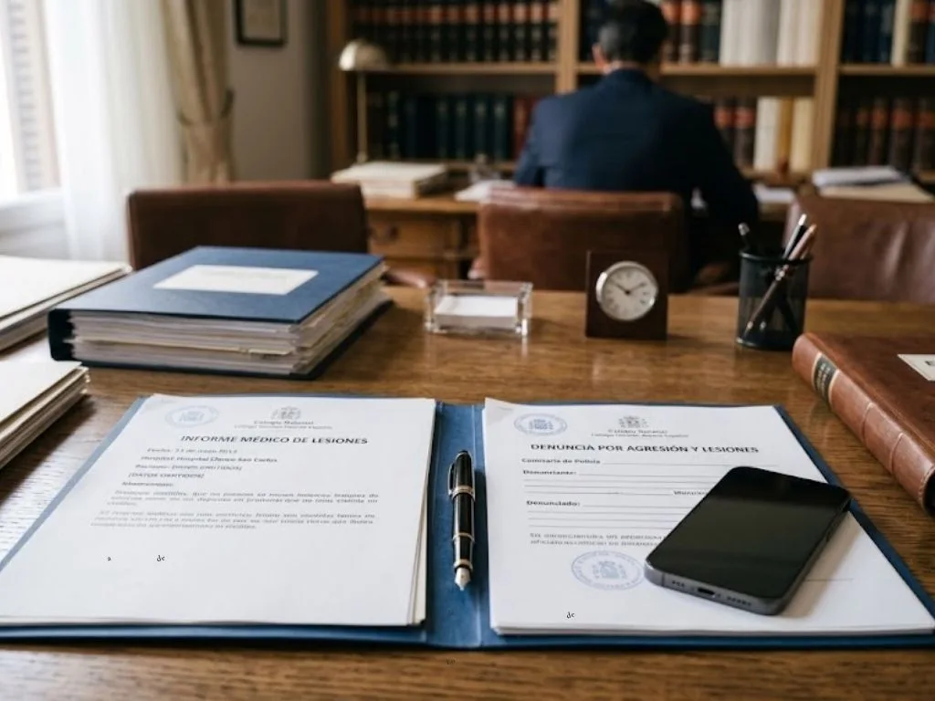 Delito de lesiones con parte médico, denuncia y asesoramiento legal tras una agresión